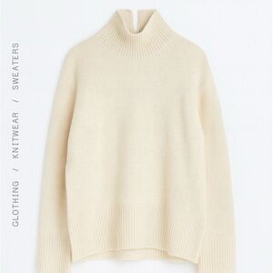 Cream Turtleneck Sweater